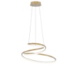 Immagine di Lampadario Luminoso Oro Design Curvo Led 60w Kelvin Selezionabile