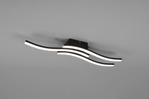 Immagine di Plafoniera Ondulata Nera Route Led 15w 4000k Trio Lighting