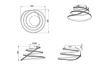 Immagine di Plafoniera Design Vortice Bianco Led 4000k Switch Dimmer Bologna Trio Lighting