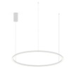 Immagine di Lampadario Hoop 120 cm Grande Anello Bianco Led CCT 60w Fan Europe