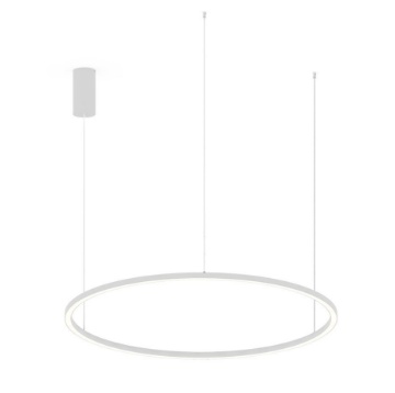 Immagine di Lampadario Hoop 120 cm Grande Anello Bianco Led CCT 60w Fan Europe