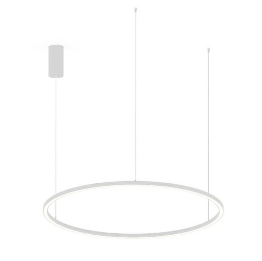 Immagine di Lampadario Hoop 120 cm Grande Anello Bianco Led CCT 60w Fan Europe