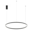 Immagine di Lampadario Hoop 120 cm Grande Anello Nero Led CCT 60w Fan Europe