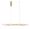 Immagine di Lampadario Bacchette Ondulate Oro Led CCT Luce Selezionabile