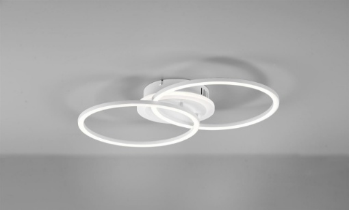 Immagine di Plafoniera Doppio Cerchio Led 4000k Switch Dimmer Venida Bianco Trio Lighting