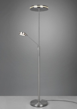 Immagine di Lampada Terra Touch Dimmer Led Con Spot Da Lettura Franklin Nichel Trio Lighting