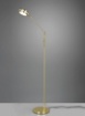 Immagine di Piantana Ottone Satinato Disco Touch Led Orientabile Franklin Trio Lighting