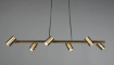 Immagine di Lampadario 6 Faretti GU10 Orientabili Marley Ottone Invecchiato Trio Lighting