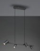 Immagine di Sospensione Lineare Nera 4 Luci Direzionabili GU10 Marley Trio Lighting