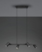 Immagine di Sospensione Lineare Nera 4 Luci Direzionabili GU10 Marley Trio Lighting