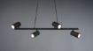 Immagine di Sospensione Lineare Nera 4 Luci Direzionabili GU10 Marley Trio Lighting