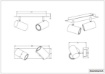 Immagine di Lampada Soffitto Due Faretti Orientabili Nero Oro Marley Trio