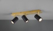 Immagine di Lampada Binario Oro Nero 3 Luci Cilindri Orientabili GU10 Marley Trio
