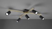 Immagine di Plafoniera Orientabile Oro Con 5 Faretti Neri GU10 Marley Trio Lighting