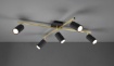 Immagine di Plafoniera Orientabile Oro Con 5 Faretti Neri GU10 Marley Trio Lighting