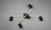 Immagine di Plafoniera Orientabile Oro Con 5 Faretti Neri GU10 Marley Trio Lighting