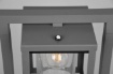 Immagine di Paletto Lanterna Cilindro Vetro Lunga Antracite IP44 Sensore Crepuscolare Trio Lighting