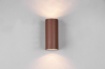 Immagine di Applique Parete Cilindro Doppia Emissione GU10 Roya Ruggine IP44 Trio Lighting