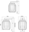 Immagine di Applique Gabbia Ruggine 1xE27 Tuela Sensore Movimento Integrato Trio Lighting