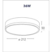 Immagine di Plafoniera Moderna Rotonda Bianca Led 36w CCT 3000k 4000k Diam.21 cm