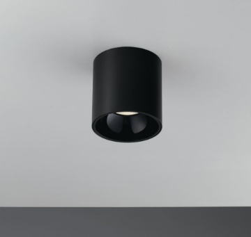 Immagine di Plafoniera Spot Cilindro Nero Led 20w 45° 3000k 4000k