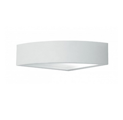 Applique parete gesso doppia emissione luce led G9 verniciabile lam