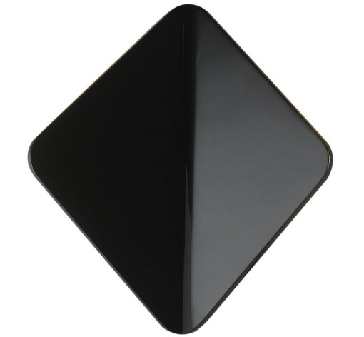 Immagine di Applique Moderna Led Rombo Nero Biemissione Luce Laterale