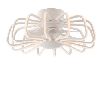 Immagine di Ventilatore Moderno Bianco Con Luce Led CCT 80w Dimmerabile Wifi