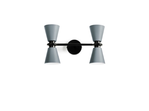 Immagine di Applique Conetti Luce Sopra e Sotto Design Moderno Graal 4xG9 Grigio Miloox