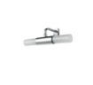Immagine di Applique 2 Luci Fissaggio Su Specchio Bagno Cromo Cilindri Vetro IP23