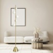 Immagine di Lampada Terra Oro Moderna 5 Sfere Vetro Bianco Pomì H170 cm Miloox