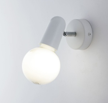 Immagine di Applique Da Parete Faretto Orientabile Bianco Attacco E27
