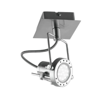 Immagine di Faretto Spot GU10 Led Parete Soffitto Metallo Nickel Orientabile