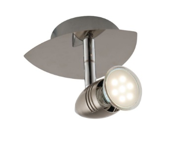 Immagine di Applique Da Parete Faretto Spot Orientabile Nickel Led GU10