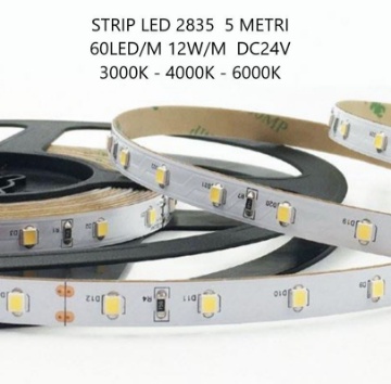 Immagine di Strip Led 2835 Bobina 5 mt 12w/m 60Led/m DC24V IP20
