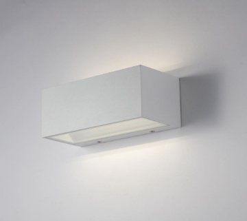 Immagine di Applique Esterno Rettangolare 22 cm Bianco Led CCT 20w Luce Sopra e Sotto