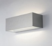 Immagine di Applique Esterno Rettangolare 30 cm Nichel Led 35w Luce Sopra e Sotto