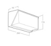 Immagine di Applique Led Angolare Da Esterno Alluminio Bianco 12w IP65
