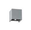 Immagine di Applique Cubo 10 cm Grigio IP54 Led CCT Angolo Luce Regolabile