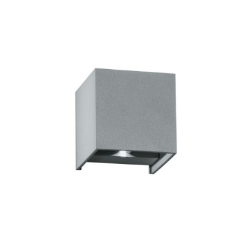 Immagine di Applique Cubo 10 cm Grigio IP54 Led CCT Angolo Luce Regolabile
