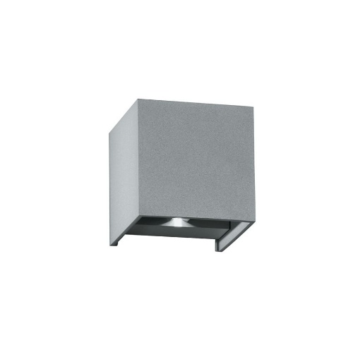 Immagine di Applique Cubo 10 cm Grigio IP54 Led CCT Angolo Luce Regolabile