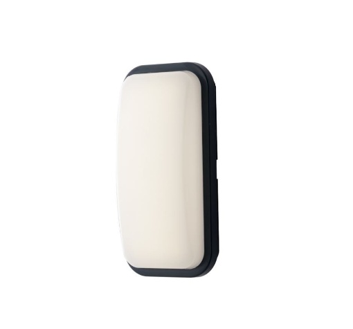 Immagine di Lampada Rettangolare Da Soffitto Parete Per Esterni 30cm Antracite Led 20w 3000k-4000k IP65