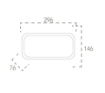 Immagine di Lampada Rettangolare Da Soffitto Parete Per Esterni 30cm Antracite Led 20w 3000k-4000k IP65