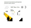Immagine di Plafoniera Led 20w Rettangolare Antracite Da Esterno Con Sensore Movimento IP65