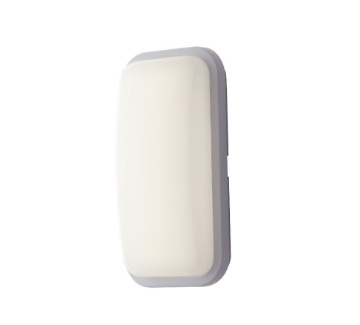 Immagine di Plafoniera Rettangolare Bianca Per Esterni Led 20w 4000k Con Sensore Movimento IP65