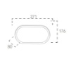 Immagine di Plafoniera Da Esterno Led 20w CCT 3000K-4000K Ovale Antracite 27 cm IP65