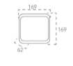 Immagine di Plafoniera Quadrata Da Esterno IP65 Bianca Led 15w 3000k 4000k