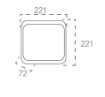 Immagine di Plafoniera Esterno Quadrata Bianca Led 28w 3000k-4000k IP65
