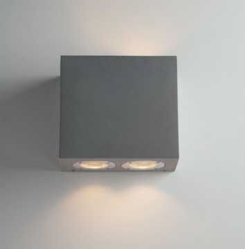 Immagine di Applique Da Esterno Cemento 4 Luci Sopra e Sotto IP65