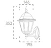 Immagine di Applique Classica Esterna Alluminio Bianco Up IP44